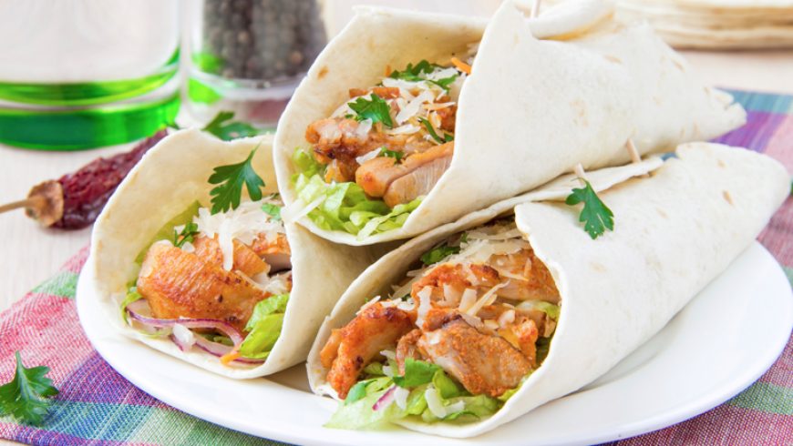 Wraps met kipgyros: recept